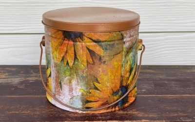 Container Makeover Using Napkins