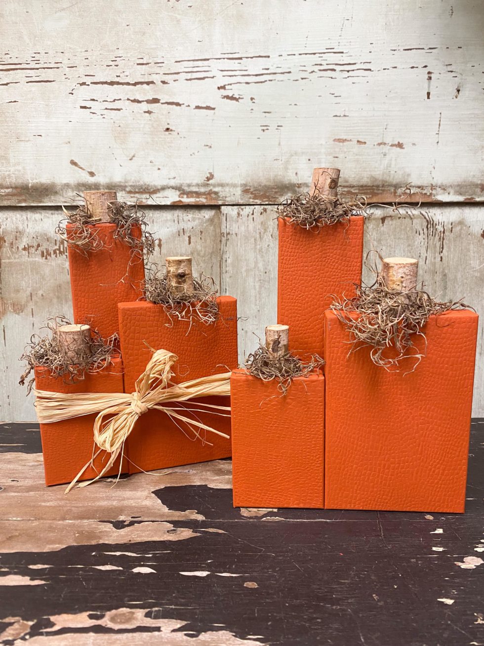 DIY Dollar Tree Gift Box Pumpkin Set The Shabby Tree