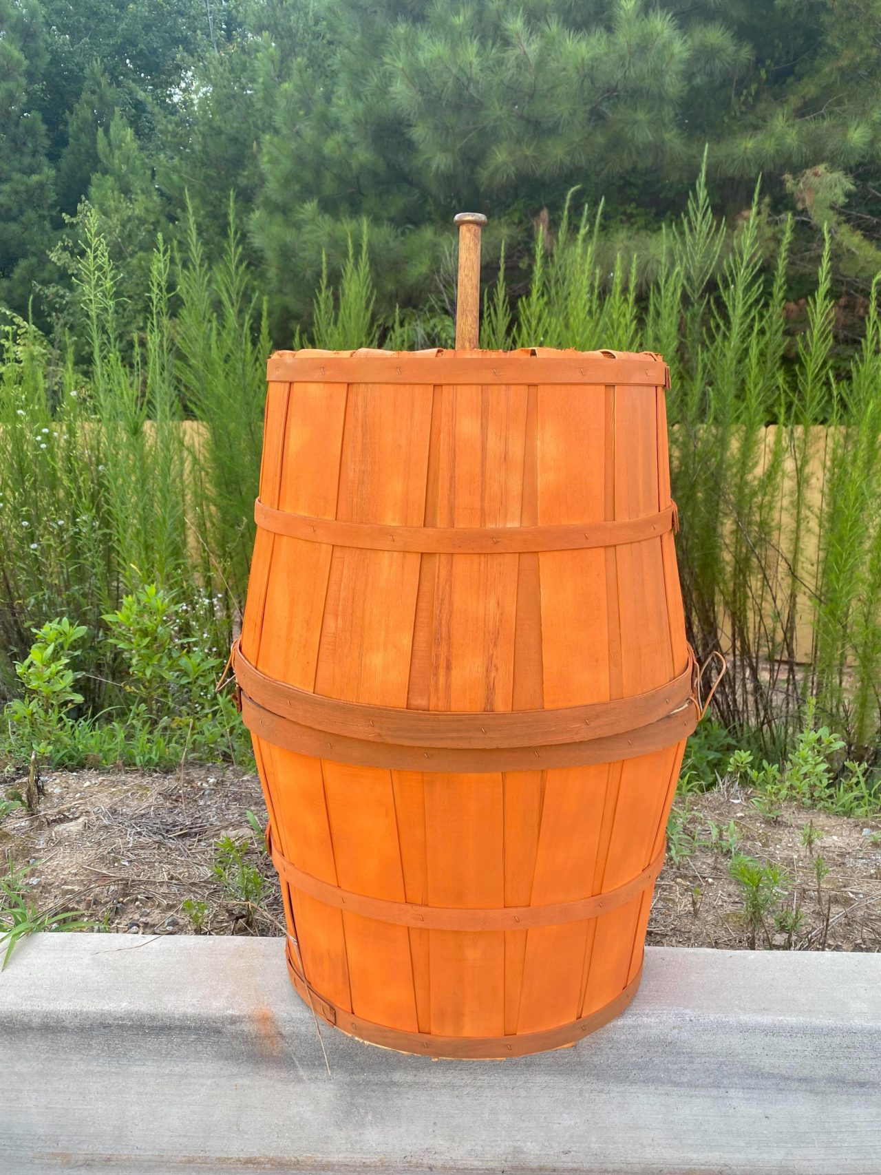 DIY Bushel Basket Pumpkin The Shabby Tree