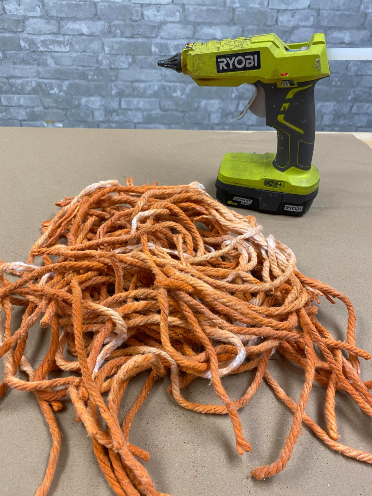 DIY Mop Pumpkin Wreath The Shabby Tree