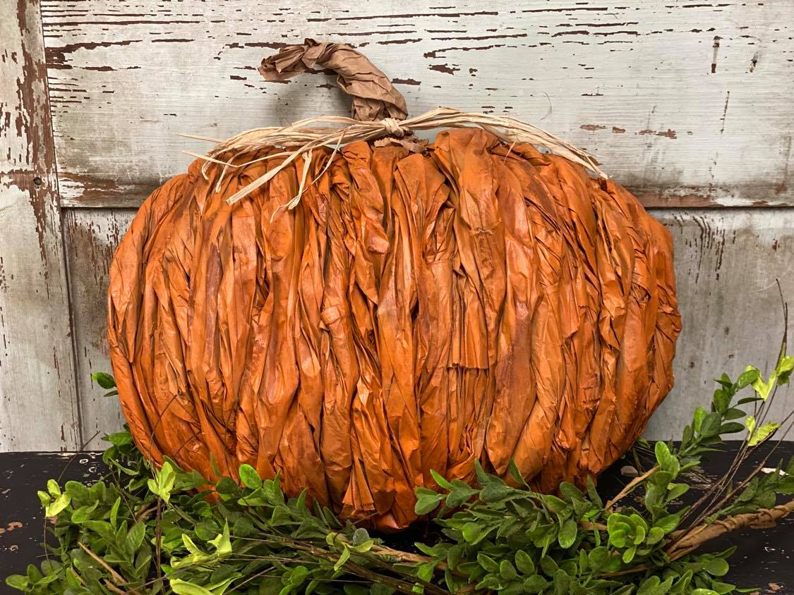 DIY Pumpkin Using A Dollar Tree Candy Container - The Shabby Tree