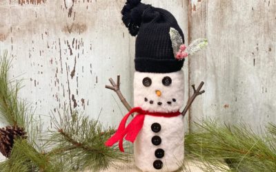 DIY Paint Roller Snowman