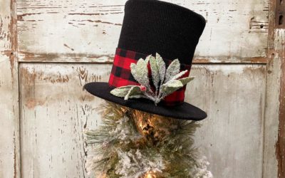 DIY Snowman Hat Tree Topper