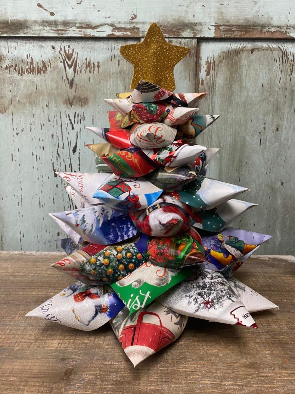 Christmas Card Tree Craft The Shabby Tree