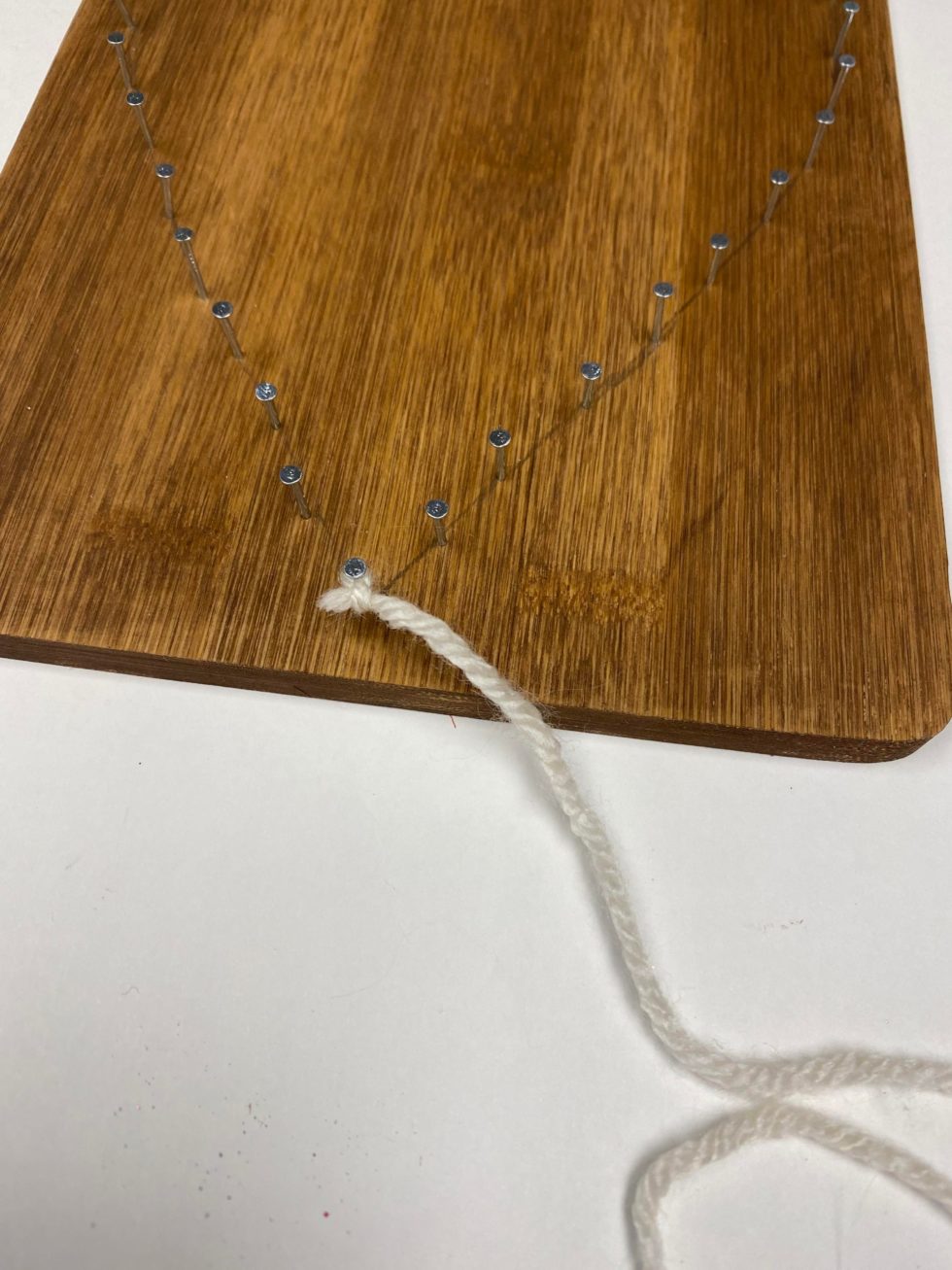 DIY Nail Yarn Art The Shabby Tree