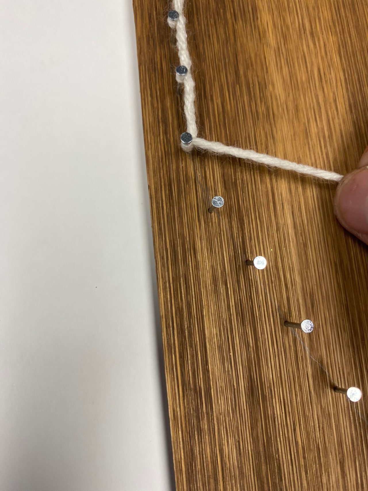 DIY Nail Yarn Art The Shabby Tree