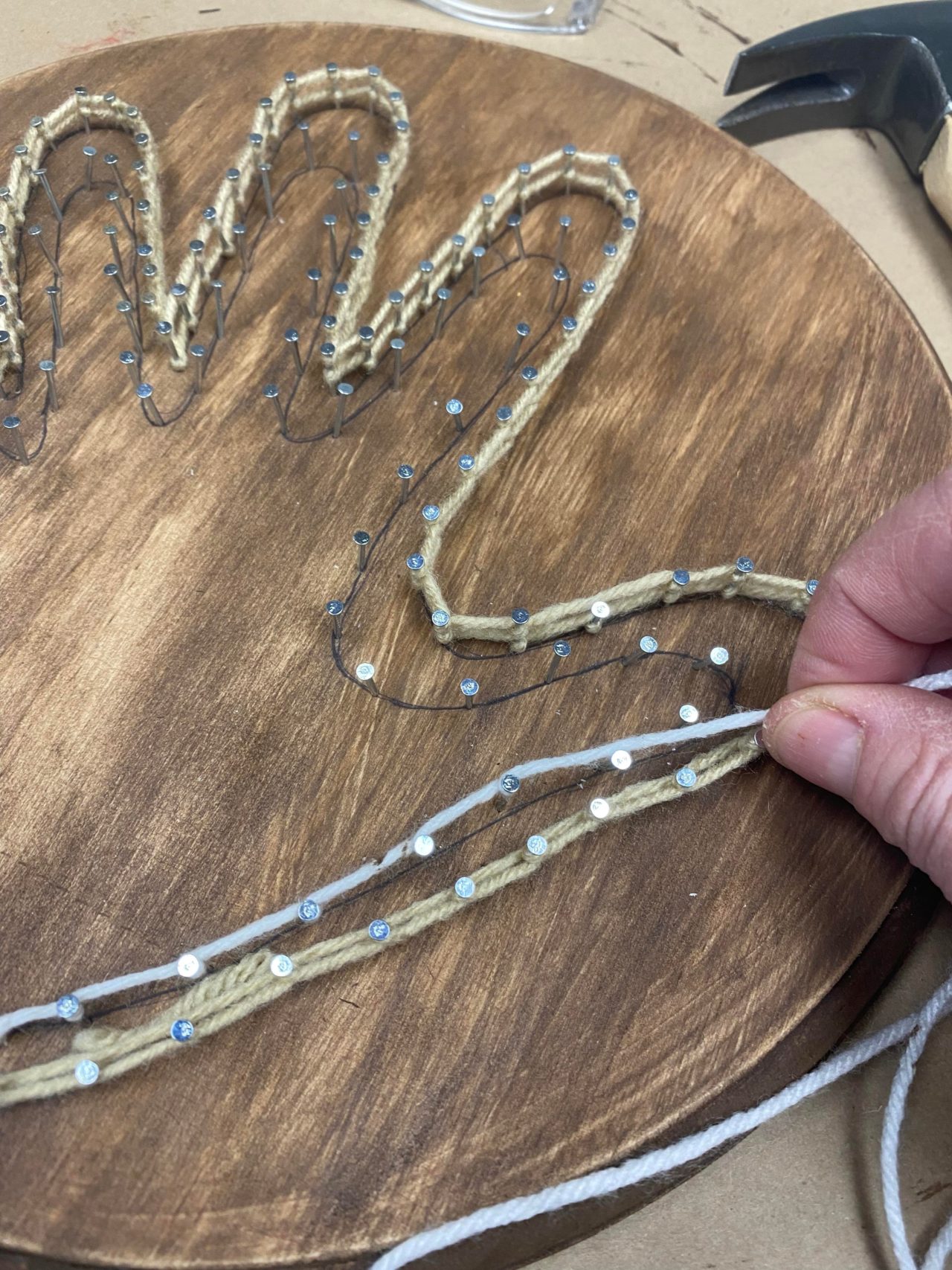 DIY True Love Yarn Nail Art The Shabby Tree