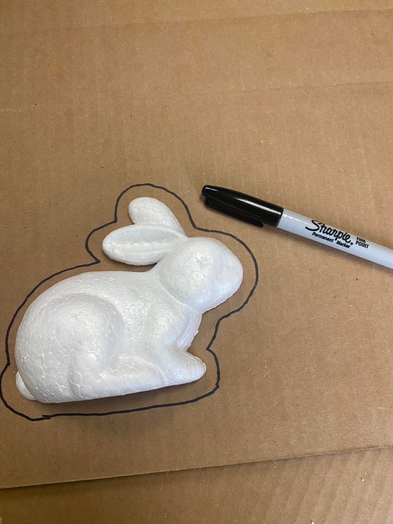 Dollar Tree Styrofoam Bunny Craft - The Shabby Tree