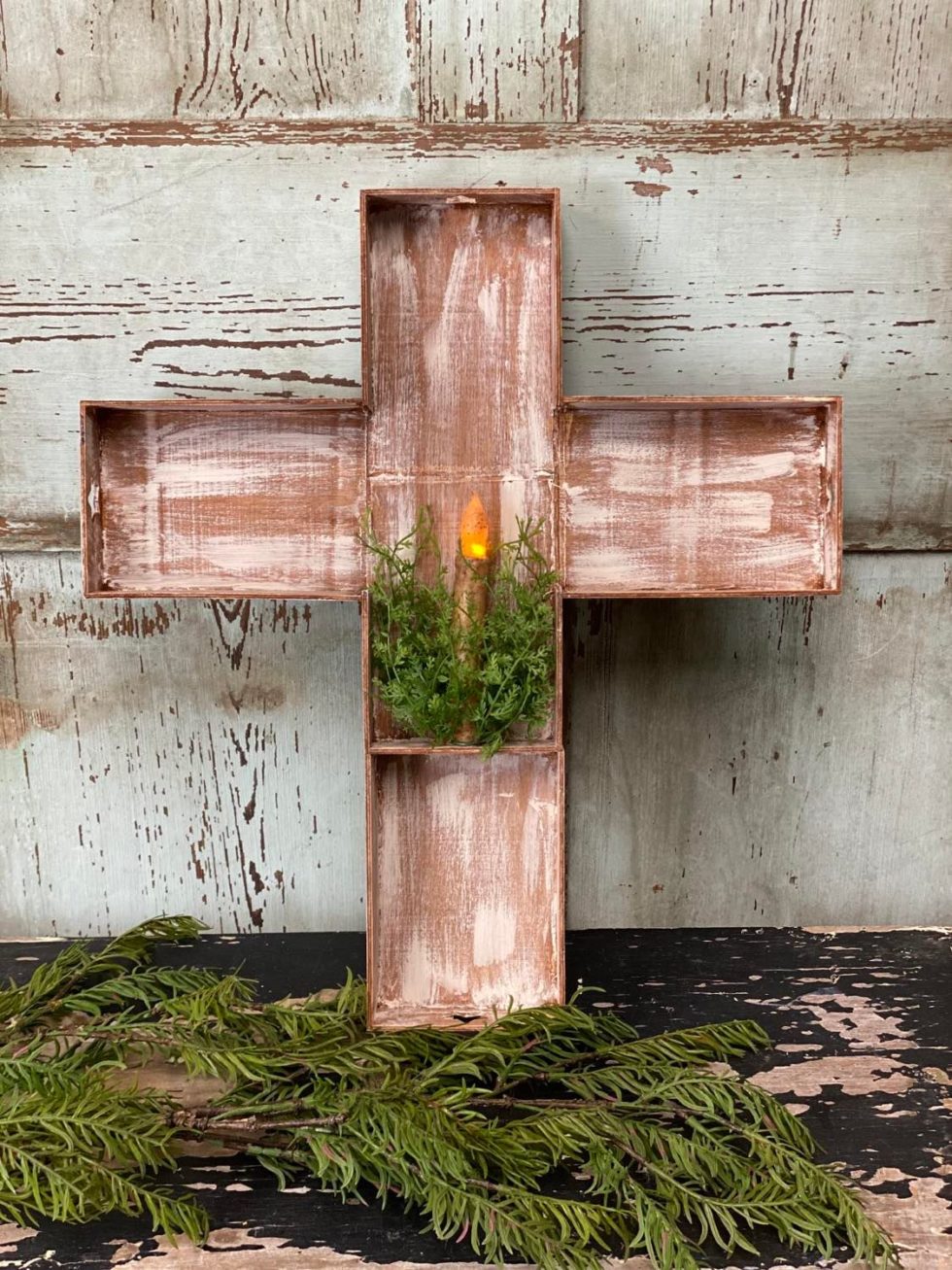 DIY Cross Using Dollar Tree Items The Shabby Tree