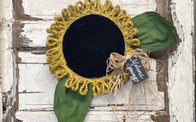 DIY Sunflower Wreath Using Placemats