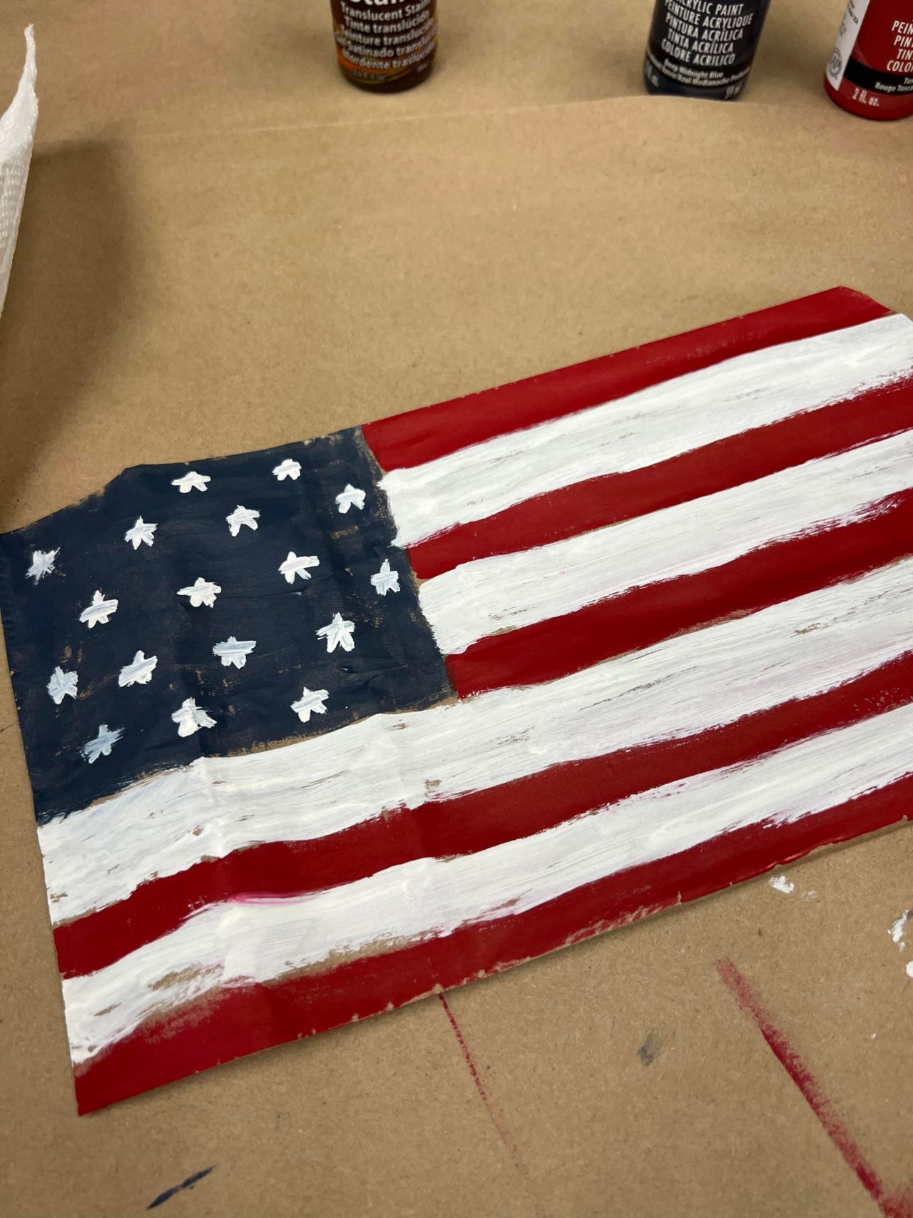 DIY Flag Using A Paper Bag - The Shabby Tree