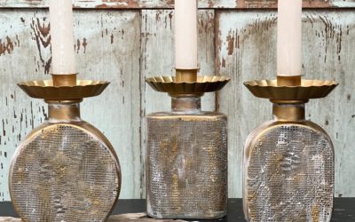Glass Vases Turned Into Candle Holders