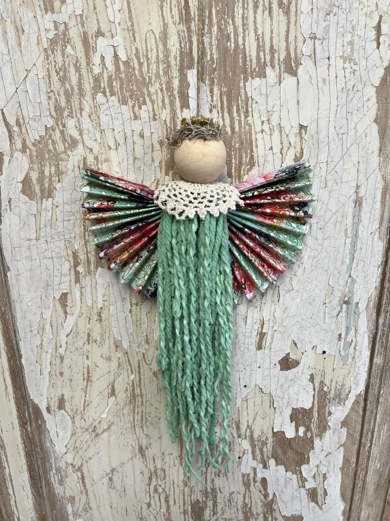 DIY Angel Using Dollar Tree Foldable Fans The Shabby Tree