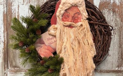 DIY Santa Head Wreath