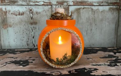 DIY Pumpkin Using A Dollar Tree Candy Container
