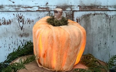 DIY Pumpkin Using A Dollar Tree Basket