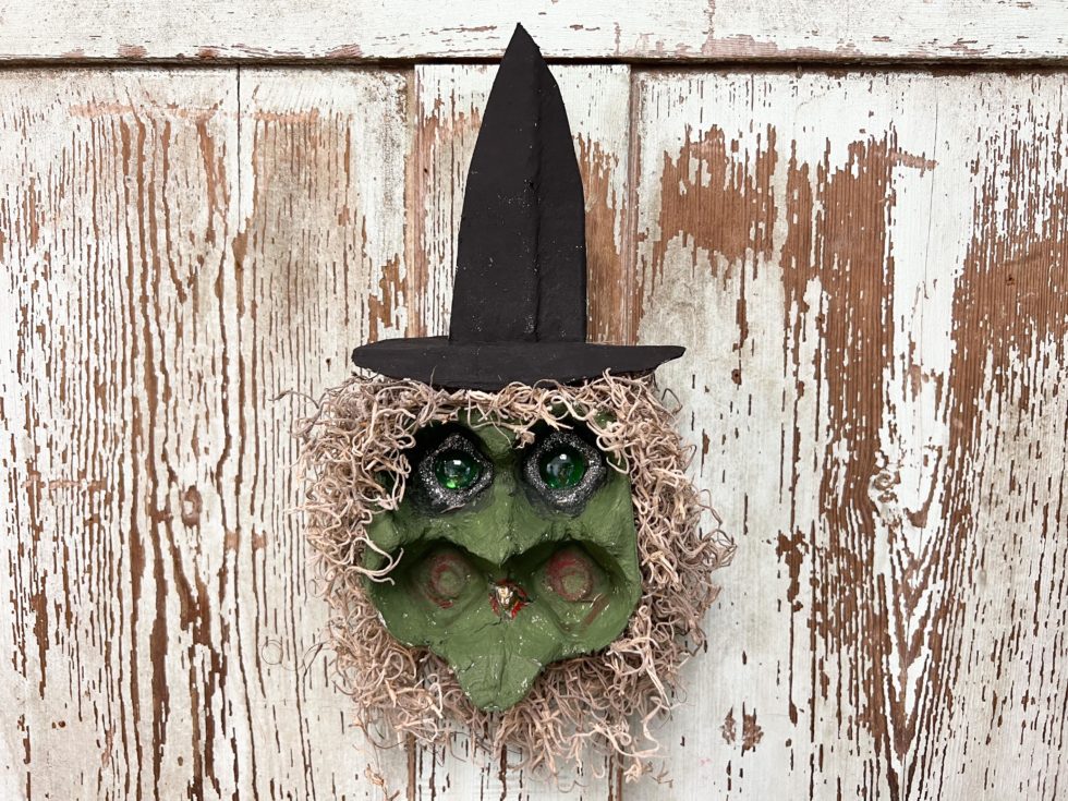 DIY Witch Head Using An Egg Carton The Shabby Tree