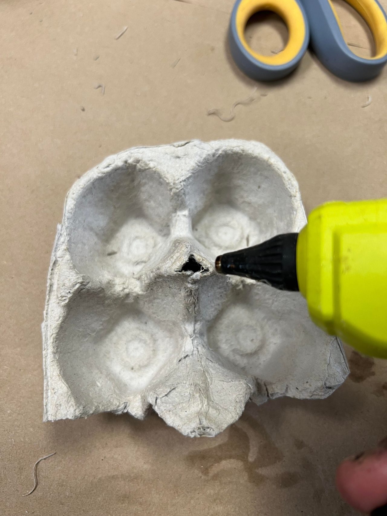 DIY Witch Head Using An Egg Carton The Shabby Tree