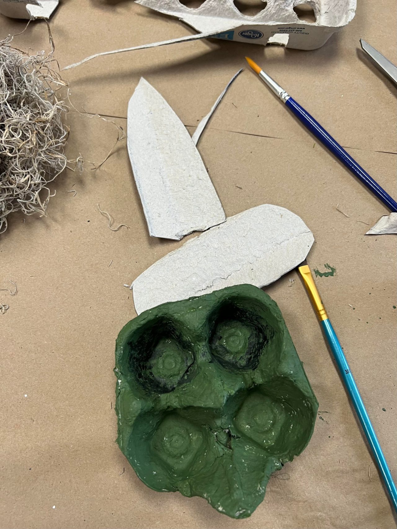 DIY Witch Head Using An Egg Carton The Shabby Tree