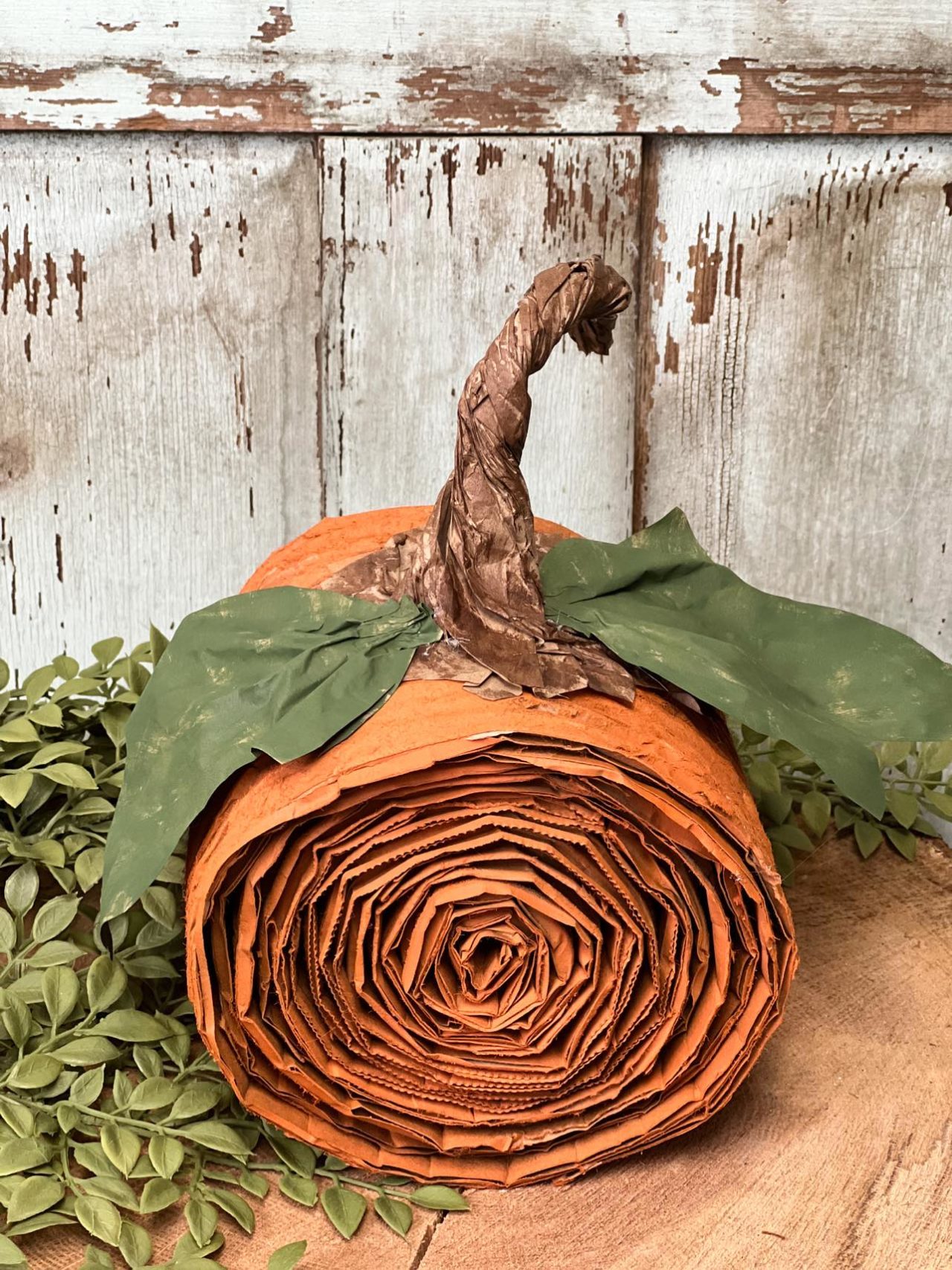 DIY Cardboard Pumpkin The Shabby Tree
