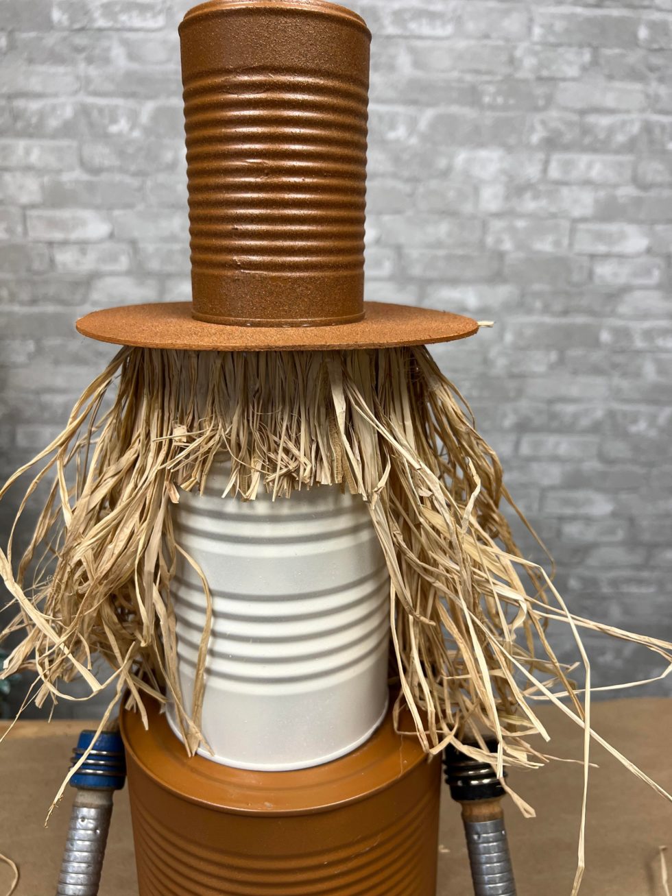 DIY Scarecrow Using Recycled Cans The Shabby Tree