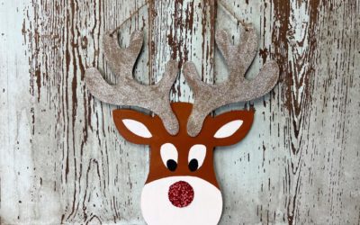 DIY Rudolf Decoration Using A Dollar Tree Item