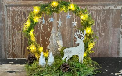 Embroidery Hoop Craft With Light Up Scenery