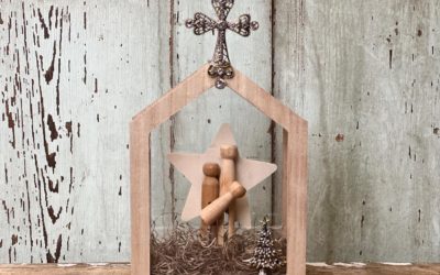 DIY Nativity Using A Display Box From Target