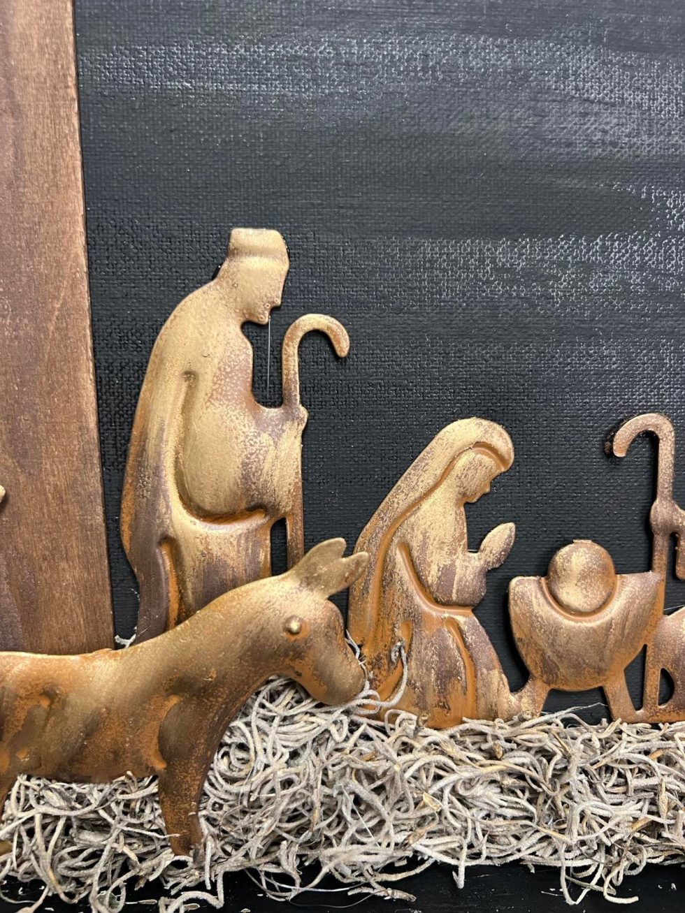 DIY Nativity Using Target Ornament Set The Shabby Tree