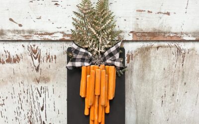 DIY Carrot Using Dollar Tree Wood Sices