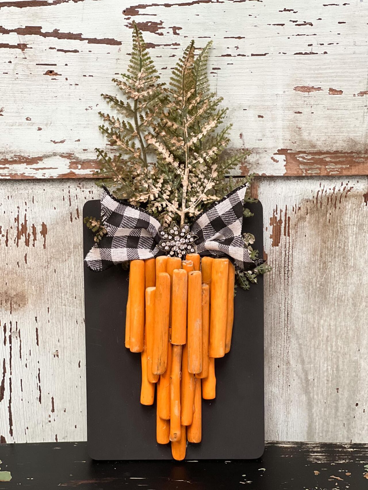 DIY Carrot Using Dollar Tree Wood Sices The Shabby Tree