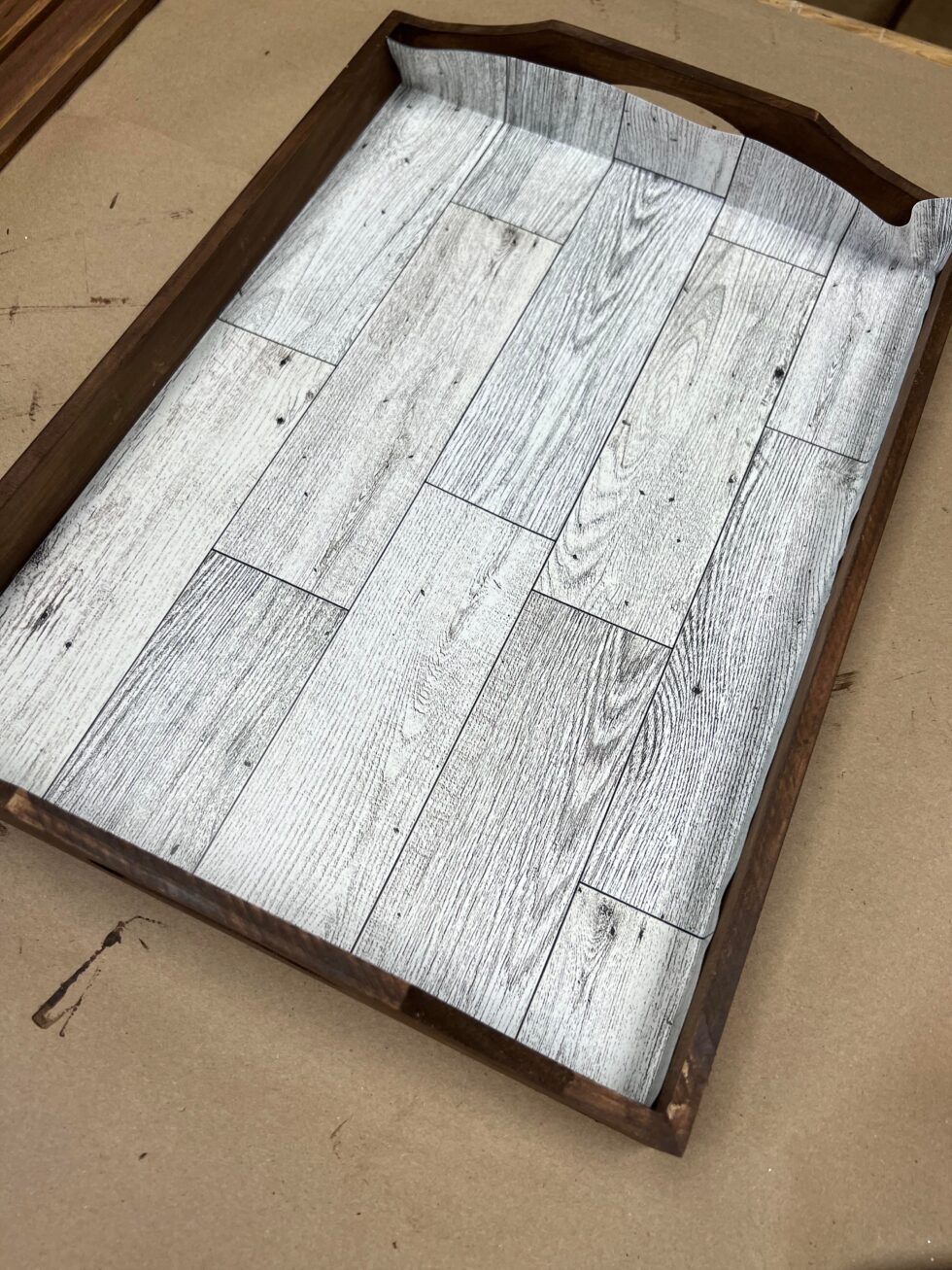 Dollar Tree Wooden Tray Makeover The Shabby Tree