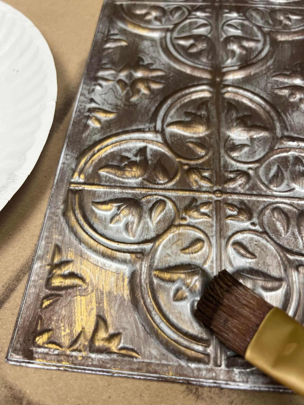 DIY Hanging Pocket Using Dollar Tree Wall Tile The Shabby Tree