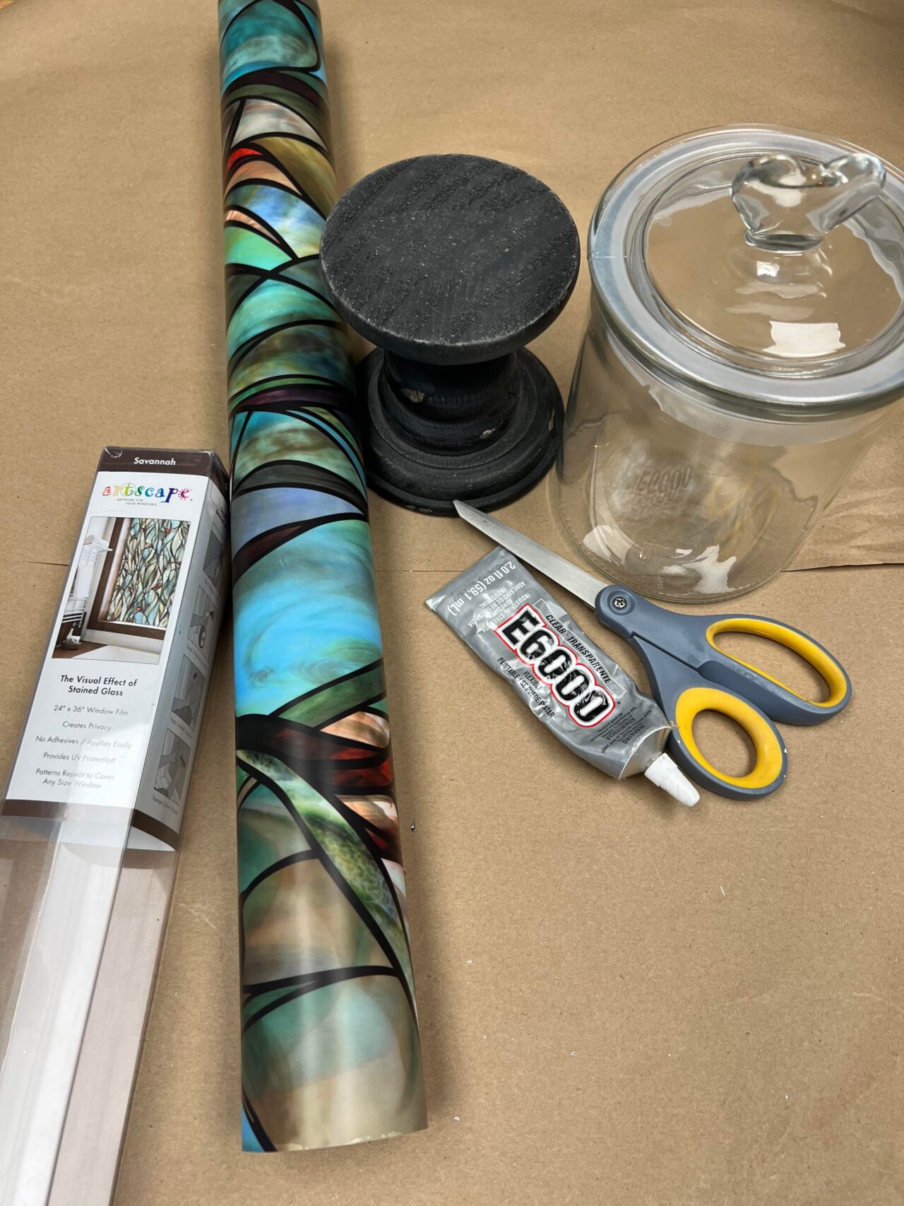 DIY Faux Stained Glass Lamp The Shabby Tree