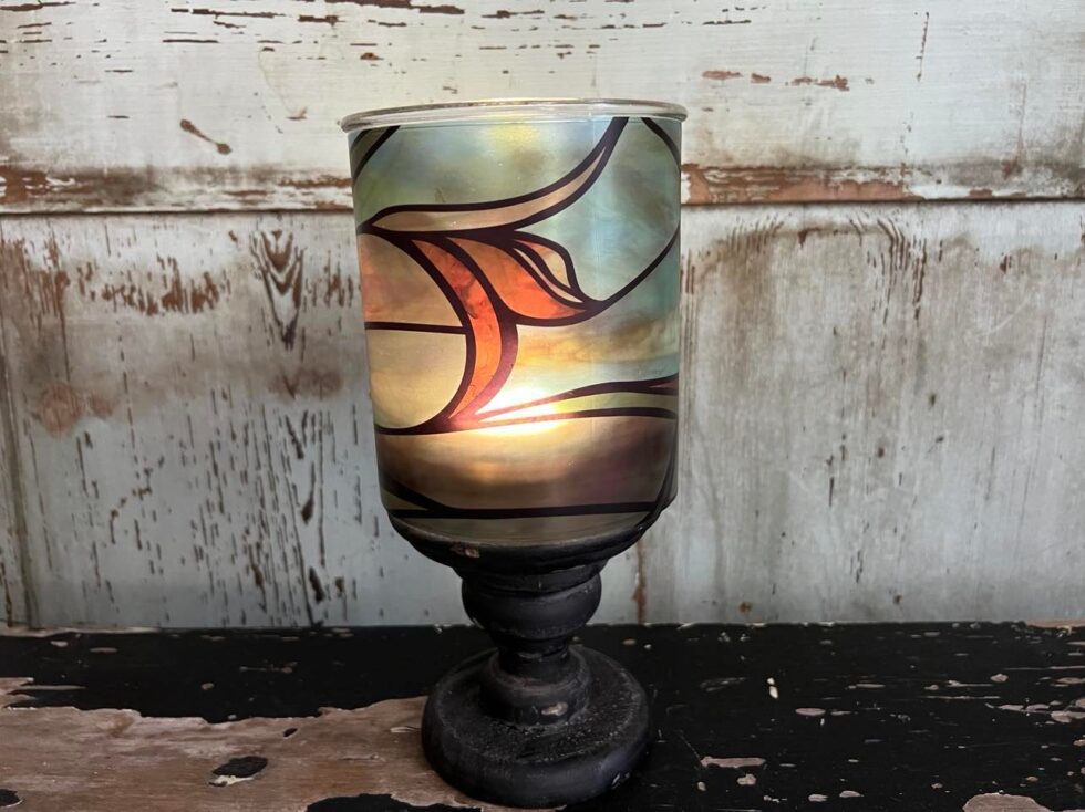 DIY Faux Stained Glass Lamp The Shabby Tree