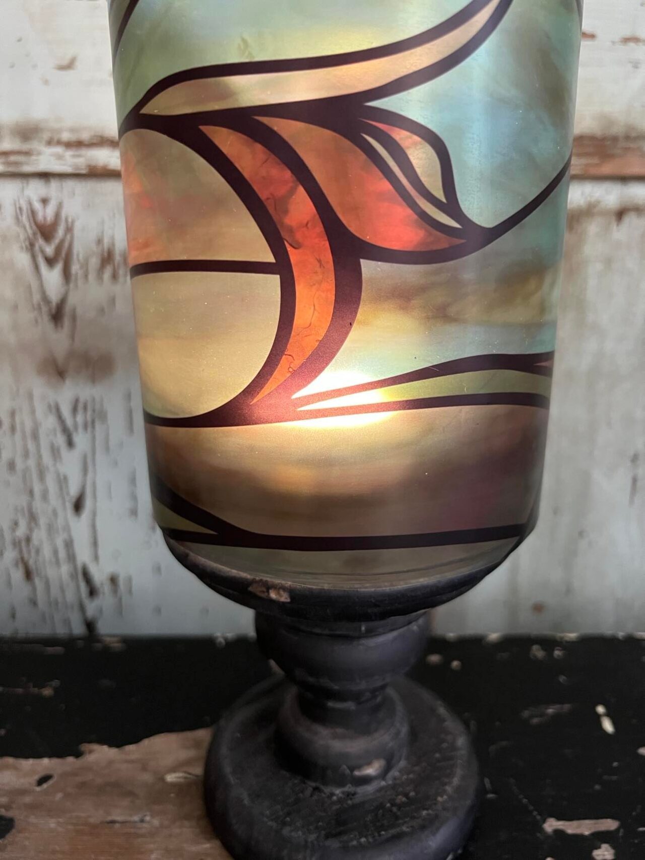 DIY Faux Stained Glass Lamp The Shabby Tree