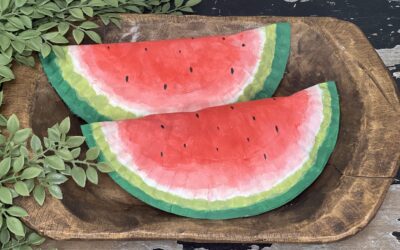 DIY Watermelon Slice Using A Paper Plate