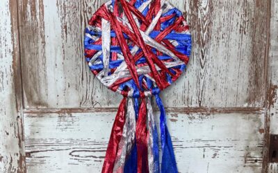 How To Use Dollar Tree Streamers To Make An Americana Decoration