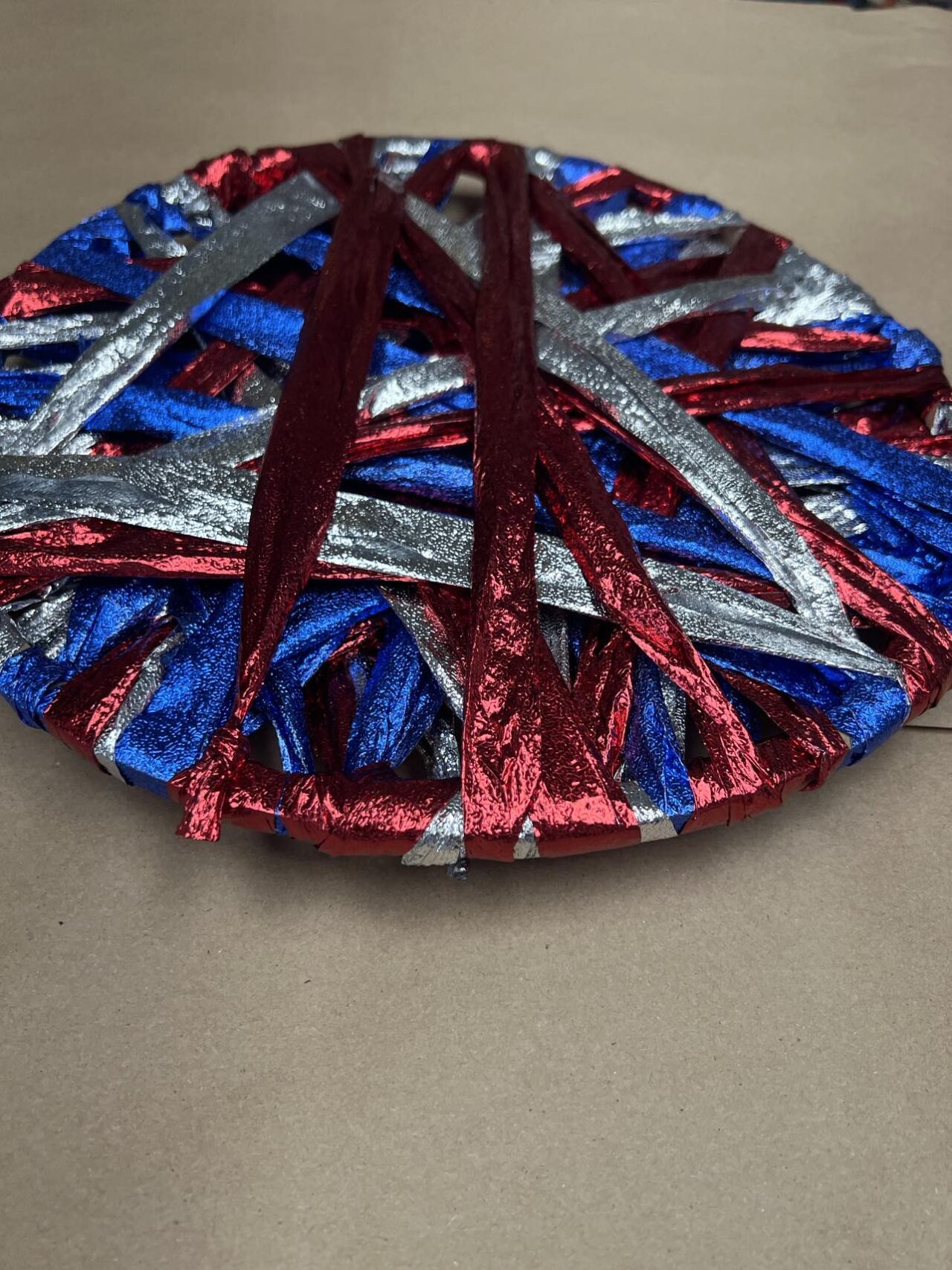 How To Use Dollar Tree Streamers To Make An Americana Decoration The