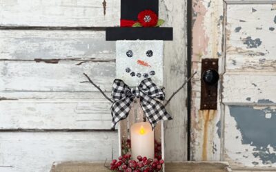 How To Make A Snowman Using Wood And Glass