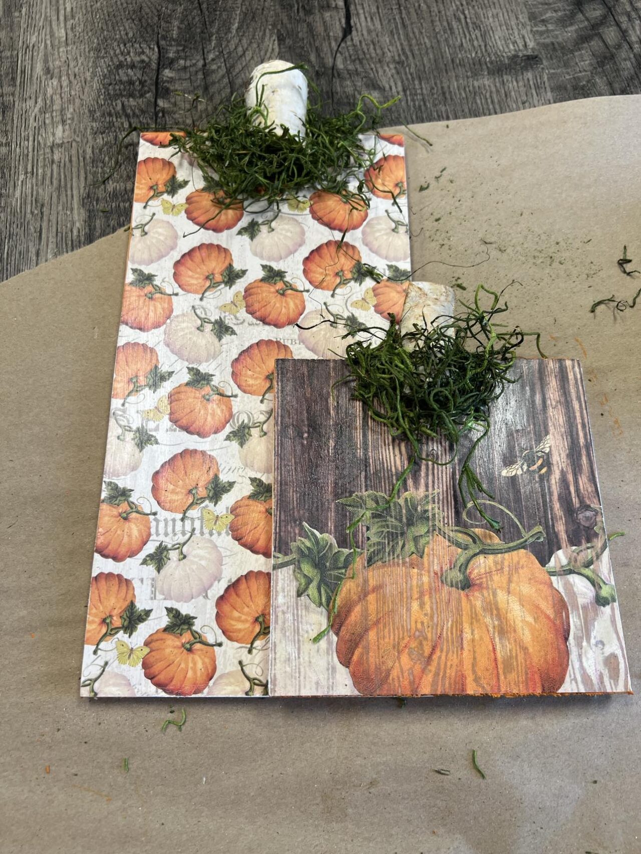 How To Make Pumpkins Out Of The Dollar Tree Scrap Wood - The Shabby Tree