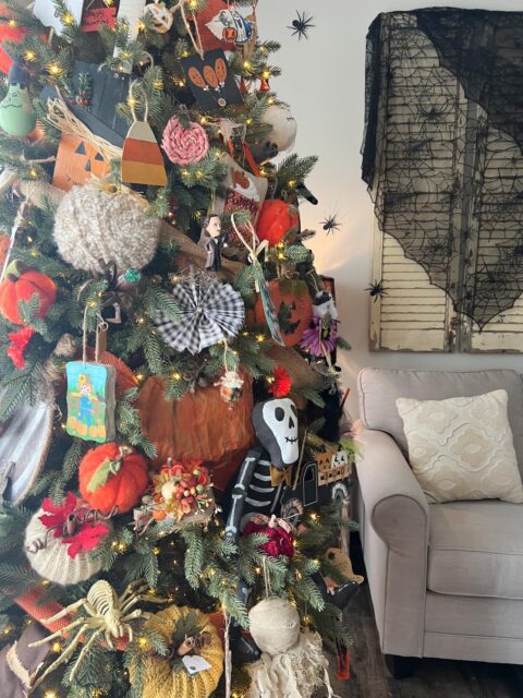 How To Decorate A Halloween Tree - The Shabby Tree