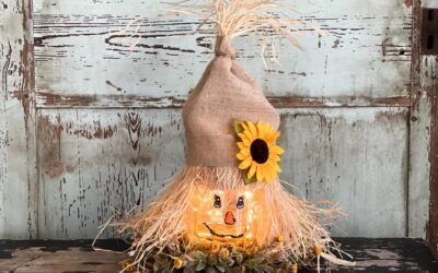 How To Make A Light Up Scarecrow Head Out Of A Glass Jar