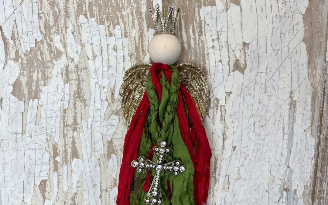 Walmart Christmas Angel Wing Ornament Makeover