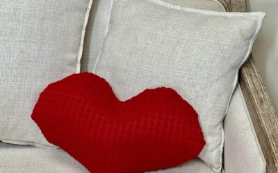 How To Make A Heart Pillow Out Of A Dollar Tree Dish Drying Mat