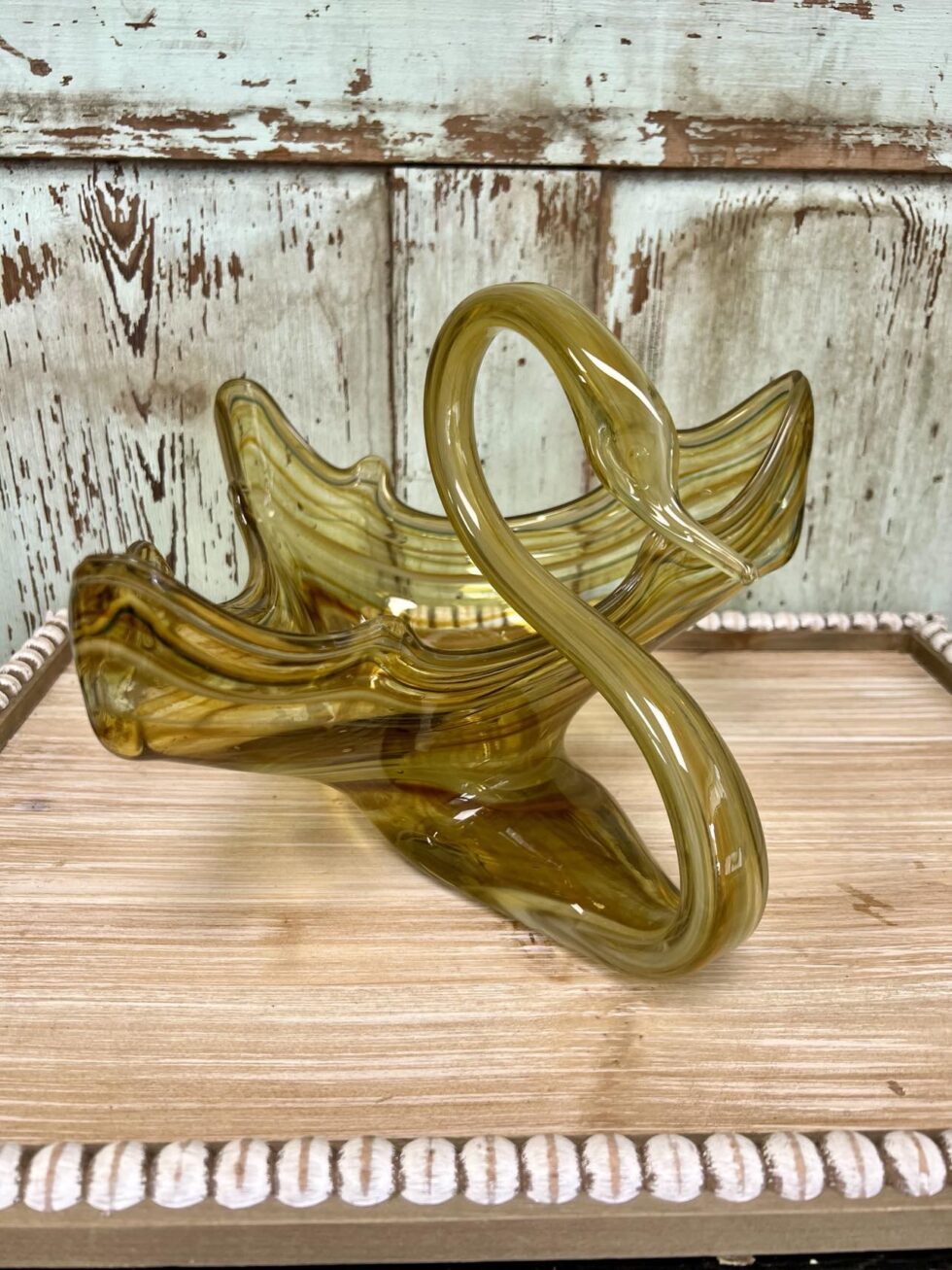 Glass Swan Makeover - The Shabby Tree