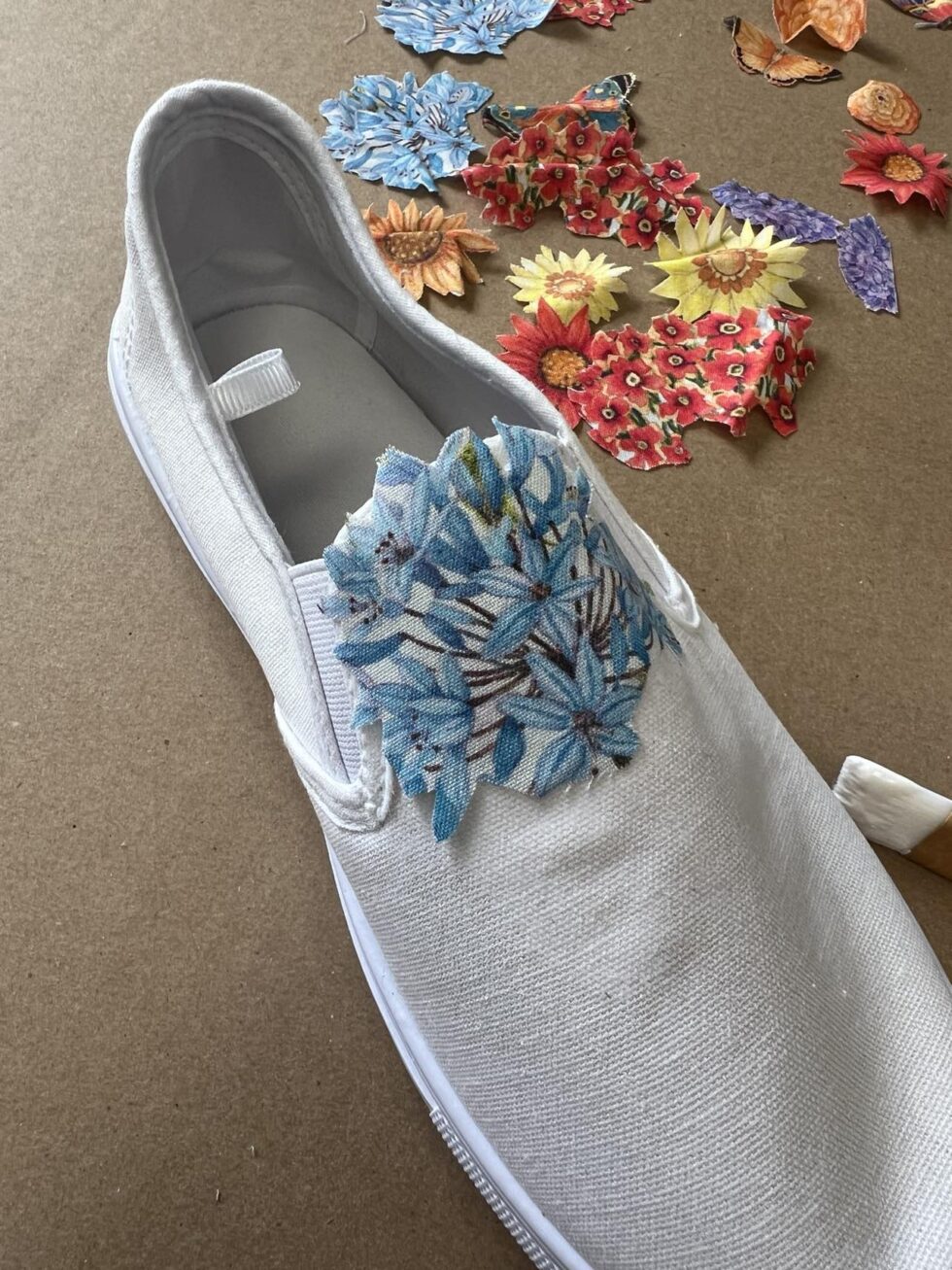 allie leather and canvas sneaker