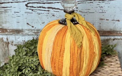 Plastic Pumpkin Makeover Using A Five Below Rug