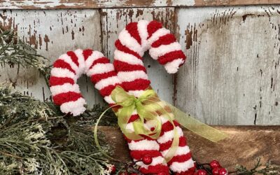 DIY Candy Cane Decoration with Aluminum Foil: Easy Holiday Craft