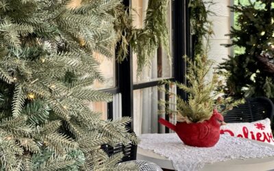 Christmas Front Porch With A Snowflake Theme